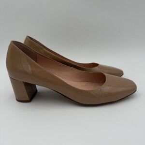 Kate Spade Kylah Powder Patent Leather Square Toe Pumps Beige Size 8 $248